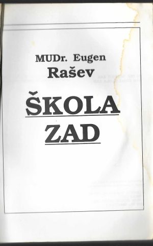 Škola zad - Rašev Eugen - antikvariát